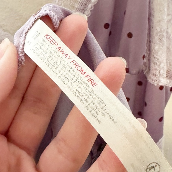 Free People Bad For You Slip Dress Petal Combo Purple Lace Dot Extra Large - Picture 7 of 10